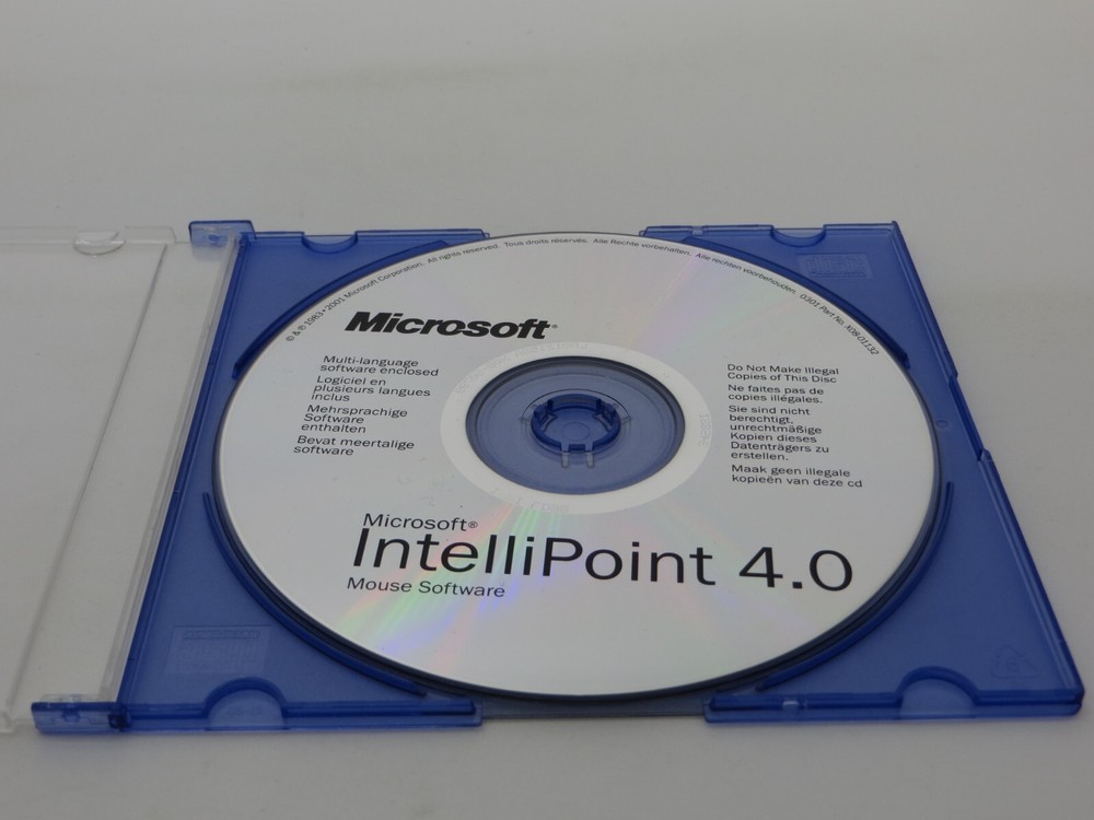 Microsoft IntelliPoint 4.0 Mouse Install Software CD-ROM (2001) windows PC