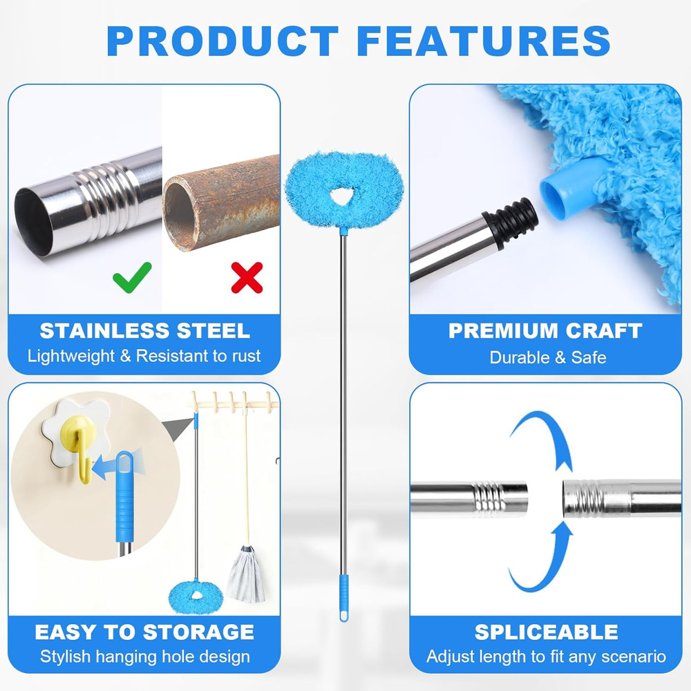 Ceiling Fan Cleaner Duster Adjustable Duster with Extension Pole Dusters