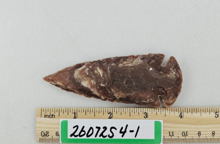 4" Spearhead - Lance Head - Drill Point - Hand Knapped Agate