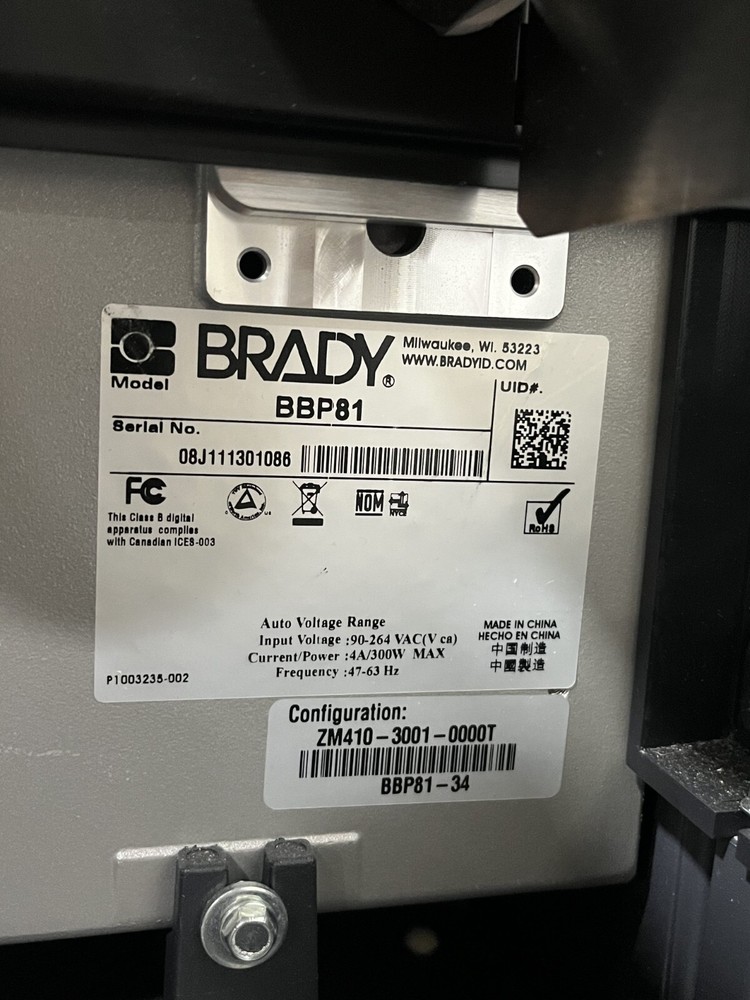 Brady Label Printer BBP81