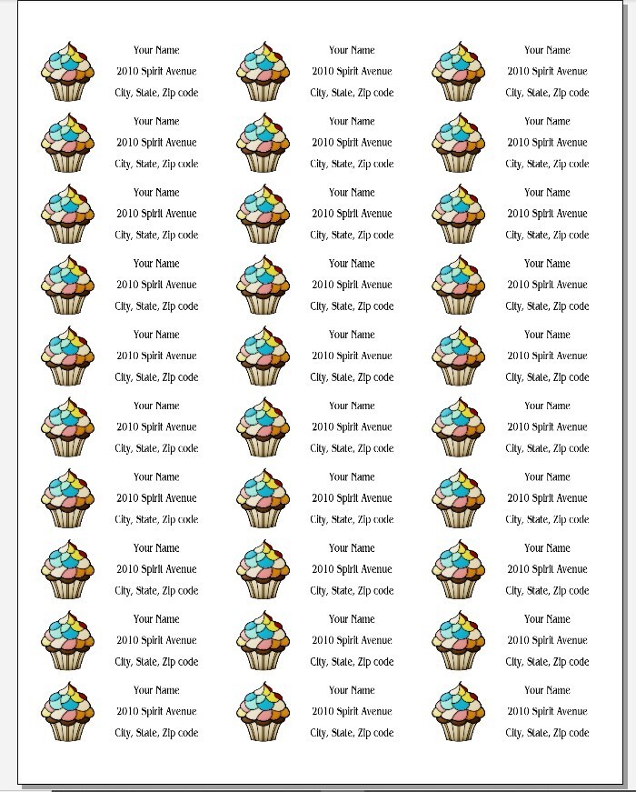 150 Cute Cupcake Cup Cake Mailing Return Address Labels Personalized