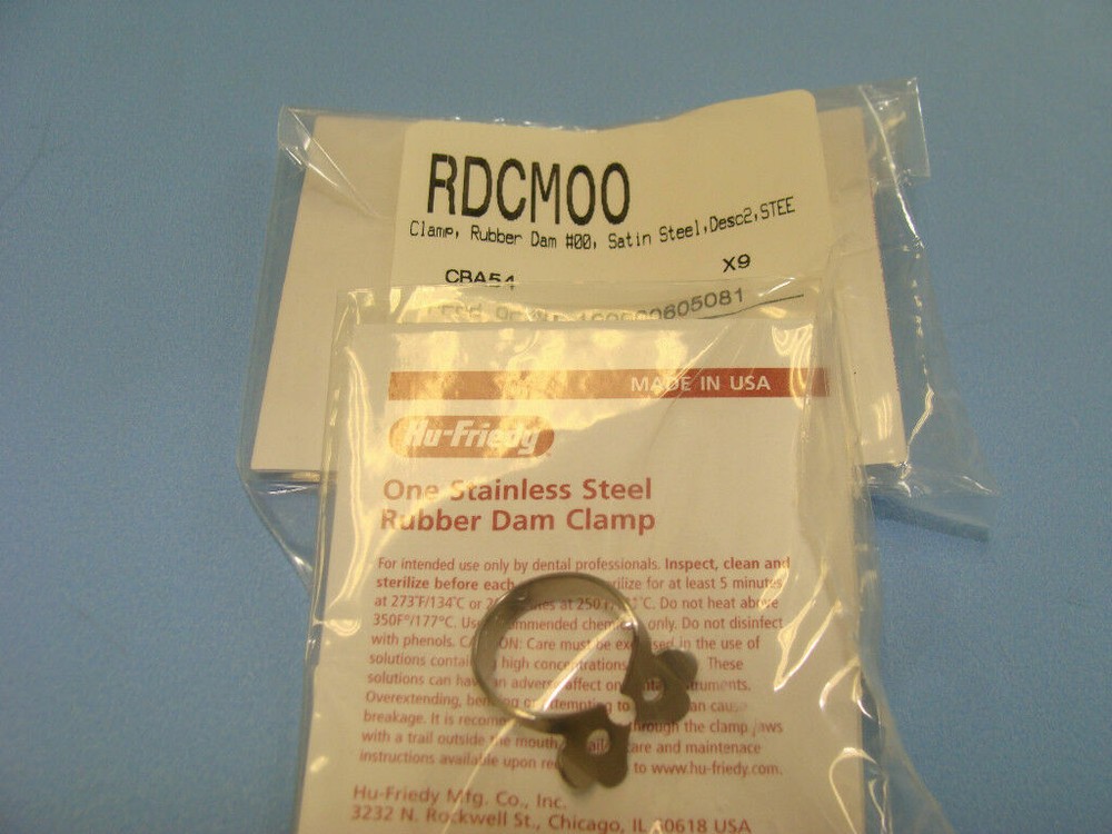 Rubber Dam Clamp No 00 | RDCM00 | HU FRIEDY