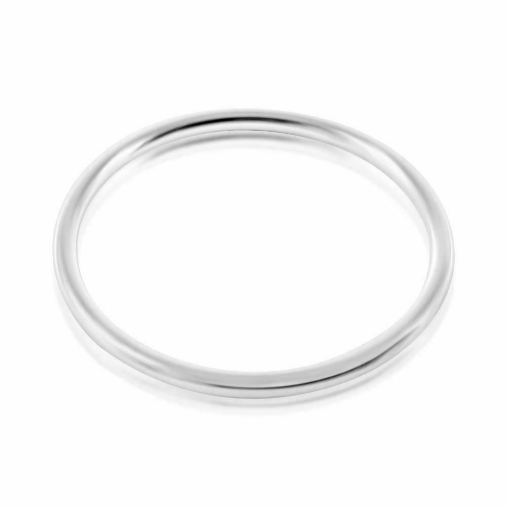 Solid Sterling Silver Ring Midi Thin Stacking, 1mm Polished Band, Sizes 1 to 14