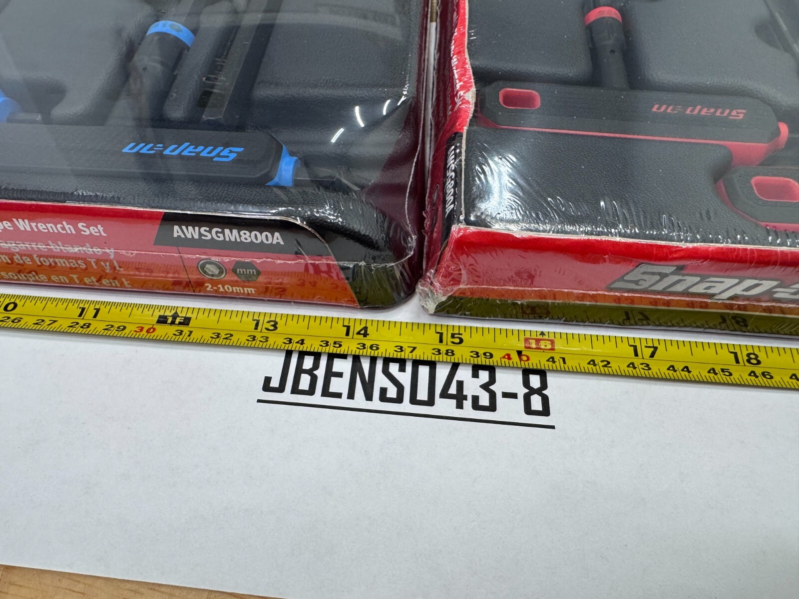 Snap-on Tools SPAIN NEW 16pc SAE / Metric T-Shaped Combo Hex Wrench Sets