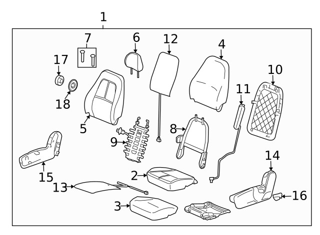 Genuine GM Seat Back Pad 96844735