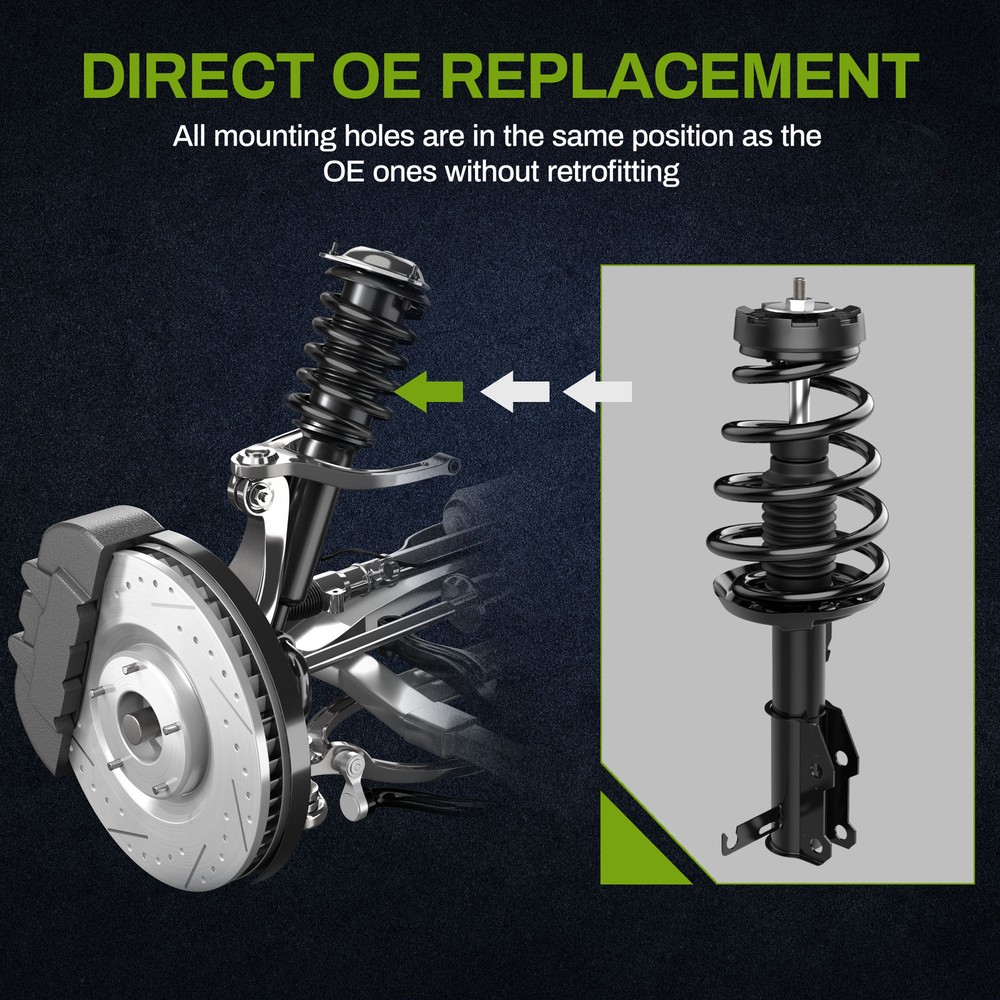 2Pcs Front Struts Quick Shocks Coil Spring Assembly For 2011-2016 Buick LaCrosse