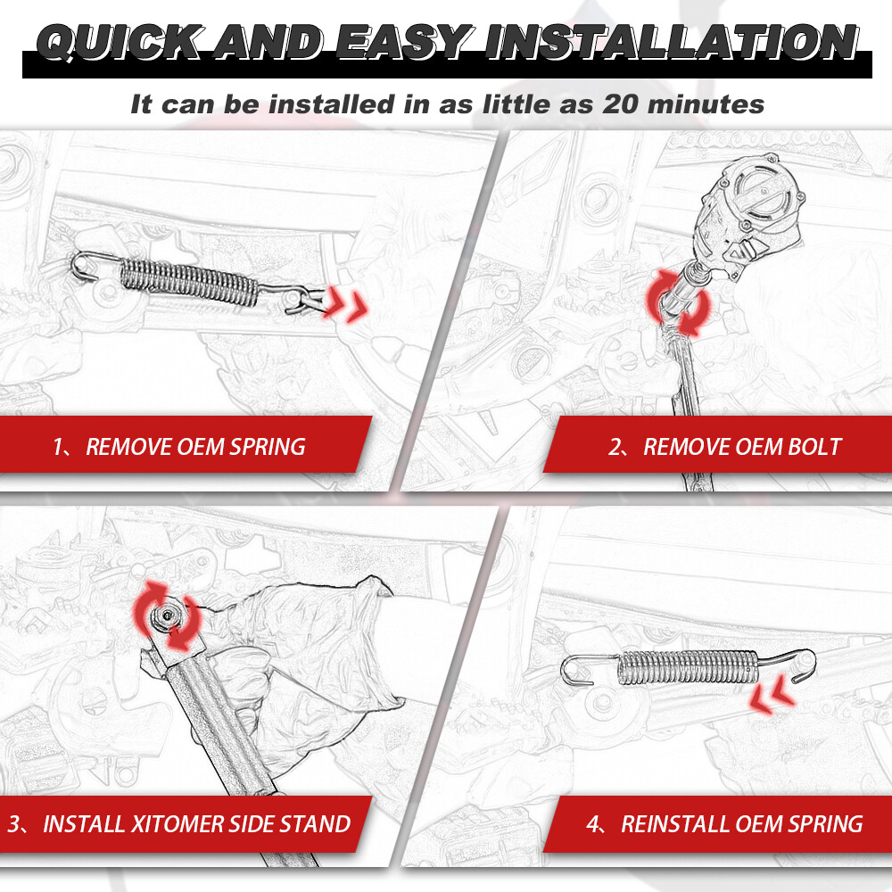 Adjustable Kick Stand Bracket Fit For Honda CBR650R 2019-2024 CB650R 2019-2025