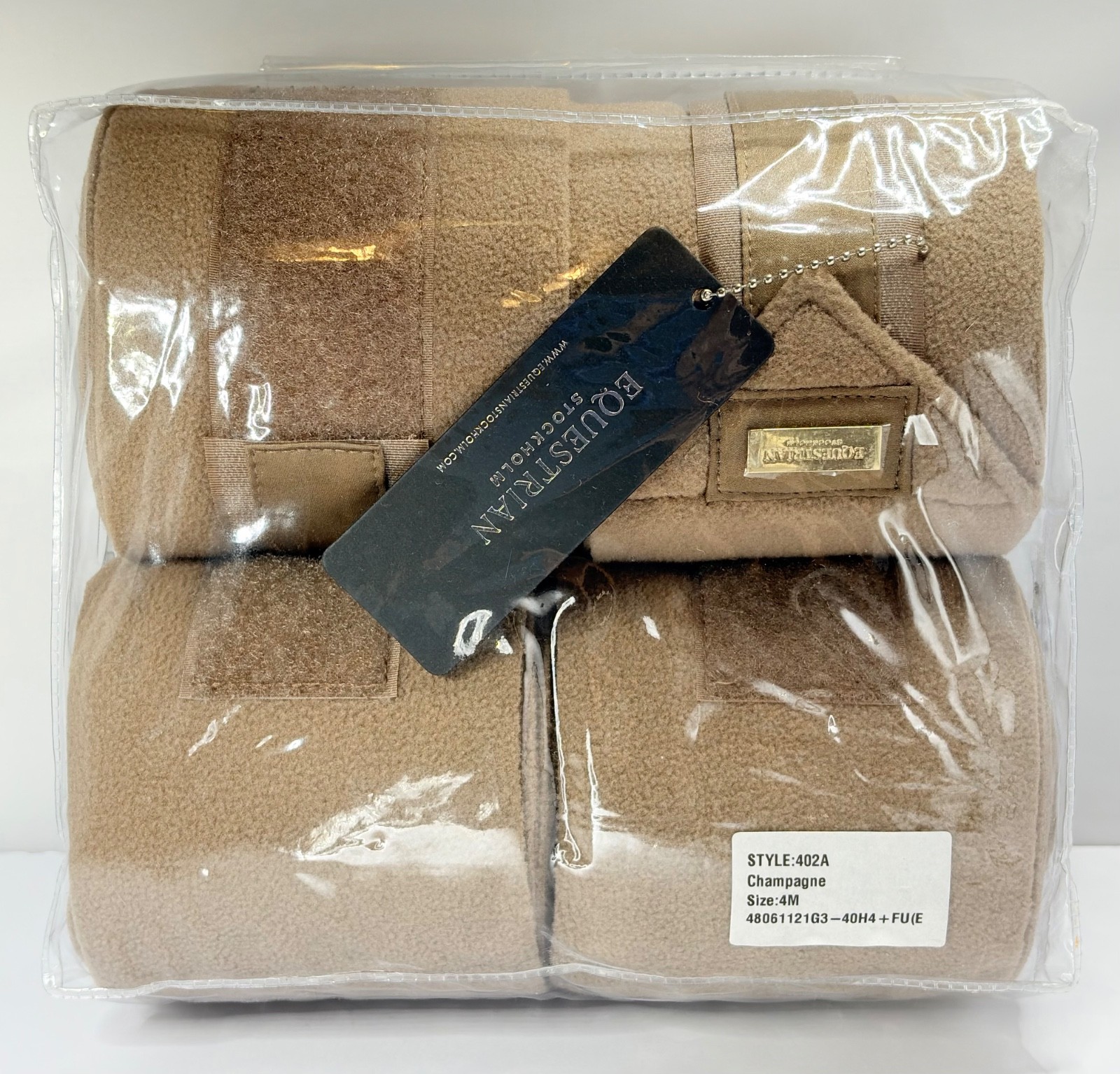 NEW Equestrian Stockholm Polo Leg WRAPS -Set 4-Champagne -Horse Protection-13 ft