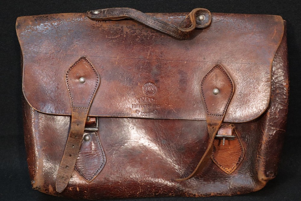 Original WWII British Army Dispatch Riders Briefcase Belfast Dated Maker Marked