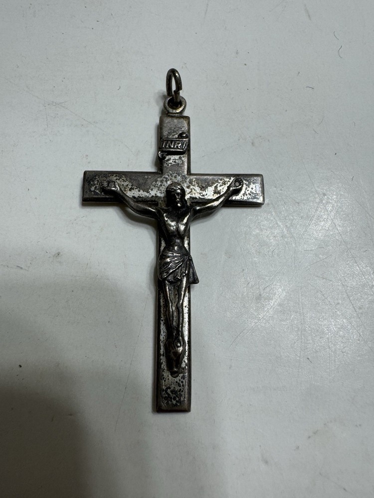 VINTAGE STERLING CREED SCAPULAR CHARM for rosary