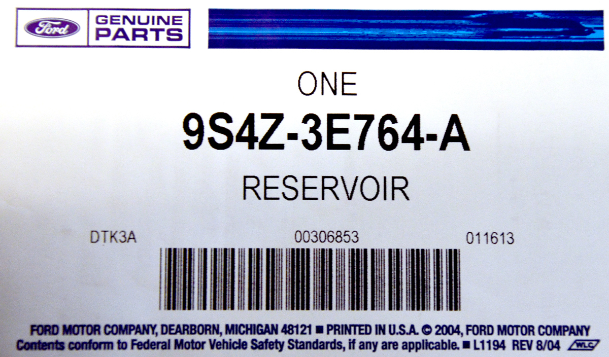 NEW OEM 2006-2011 Ford Focus Power Steering Fluid Reservoir Bottle w/ Lid Cap
