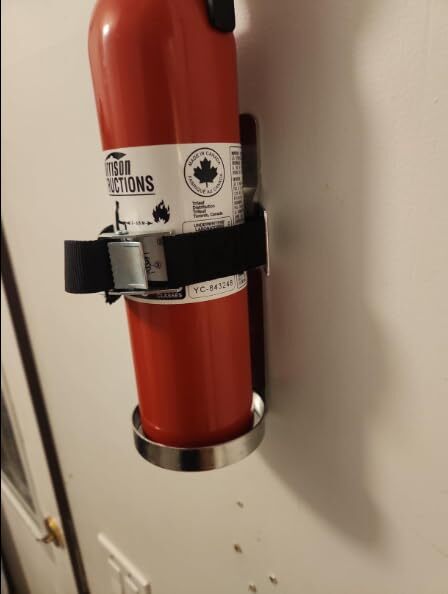 Fire Extinguisher MountWall Mounted BracketCompatible with 2.5 lb Fire Exting...