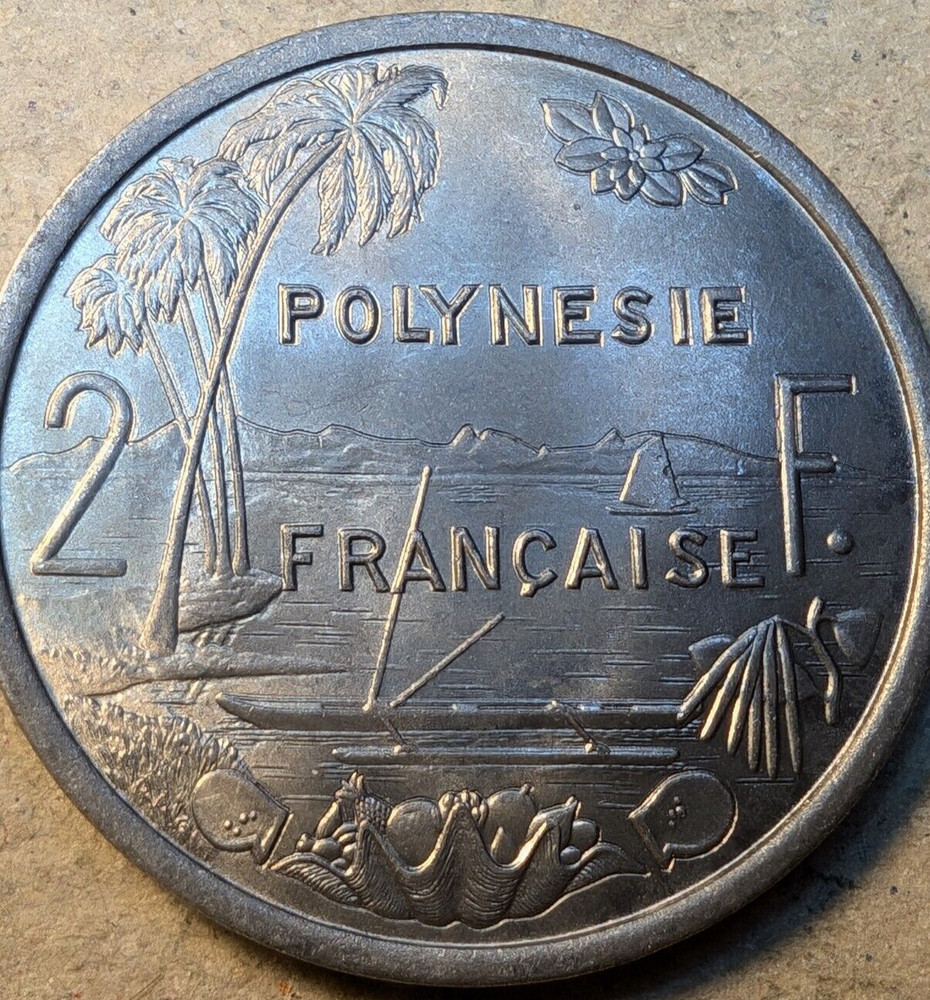 French Polynesia 2 francs 1977