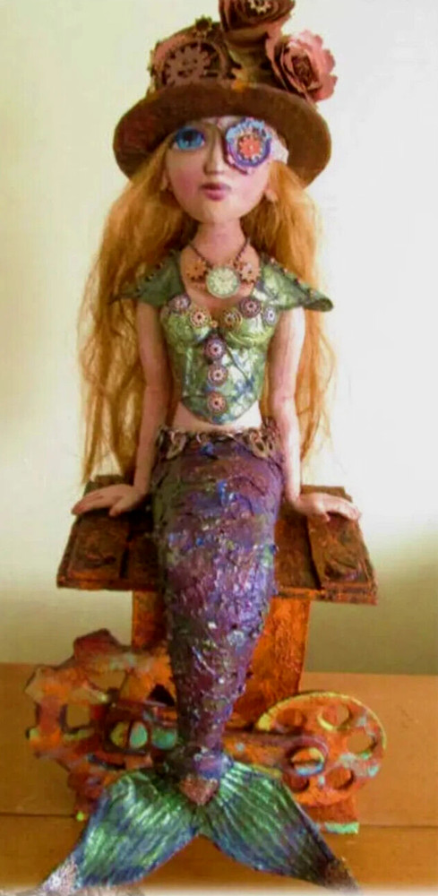CD Doll Pattern Class Tutorial "Rebecca Steampunk Mermaid" by Susan Barmore