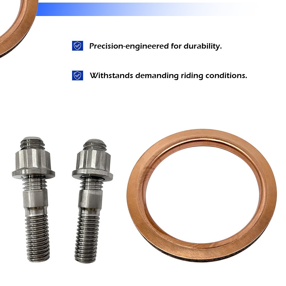 Cylinder Exhaust Studs Muffler Bolt Gasket Kit For Yamaha YFZ450W YFZ450RW 12-13