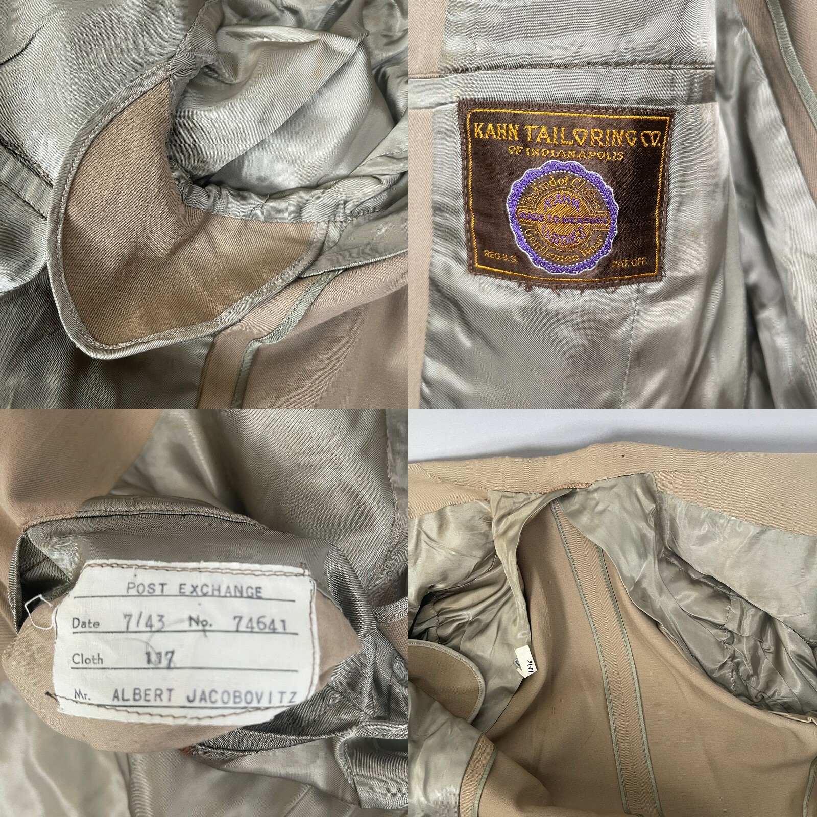 Vintage WWII 1943 US Army Issued 575 Summer Uniform Tunic Pants 5 Bars Size 34S