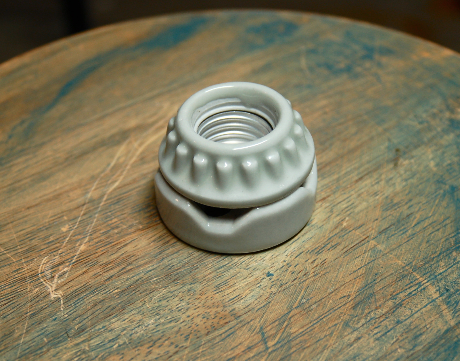 Flush Mount Lamp Holder - Two Piece Porcelain Sign Socket Vintage Marquee Lights