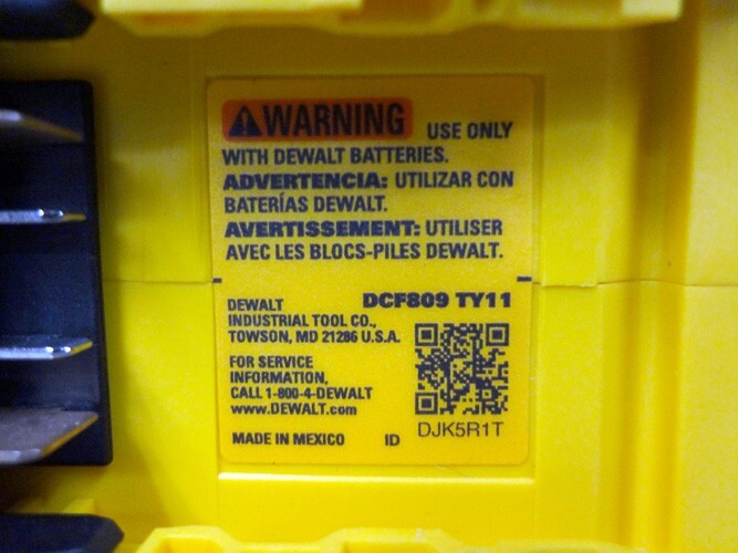 DeWalt 20v Atomic Compact Series 1/4" Cordless Brushless Impact Driver DCF809