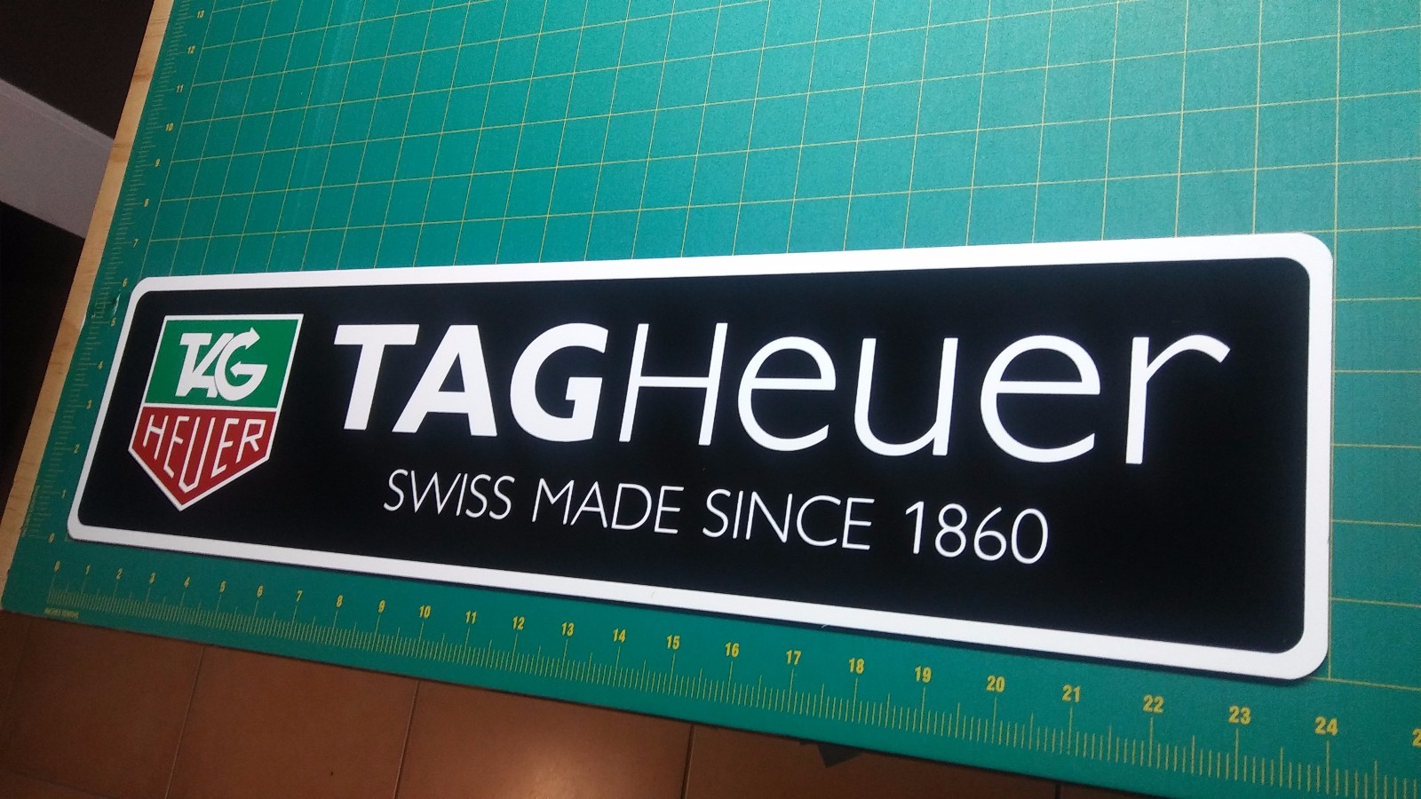 TAG Heuer logo Aluminum Sign 6" x 24"