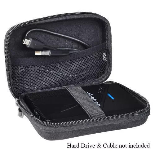 Clickfree ZIP025B Hard Shell Zippered Protective Case for 2.5" External HDD