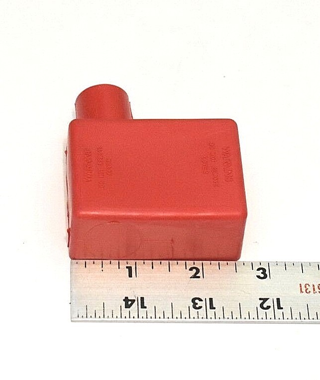 Battery Terminal Boot Elbow Protector 1 Left Positive Red 2/0 Gauge Wire