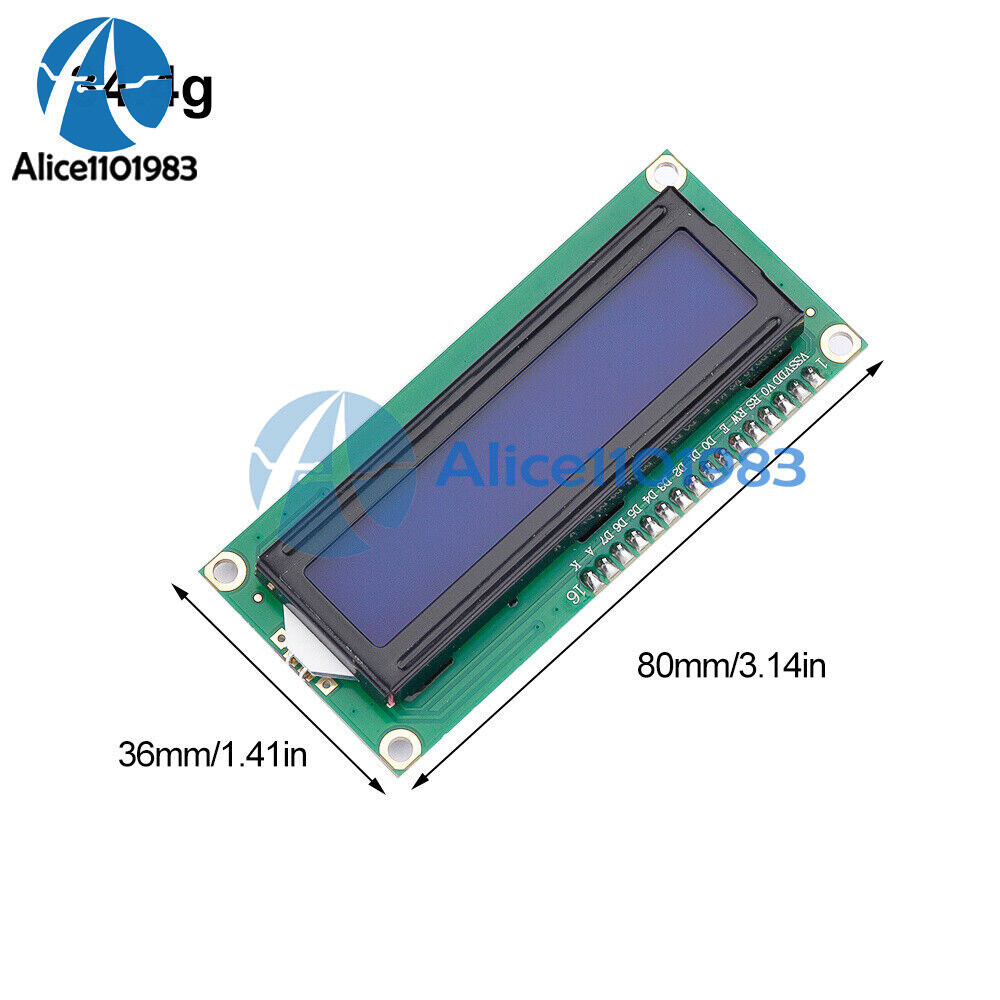 Blue/Yellow IIC/I2C/TWI/SP​​I Interface1602 2004 Character LCD Module Display