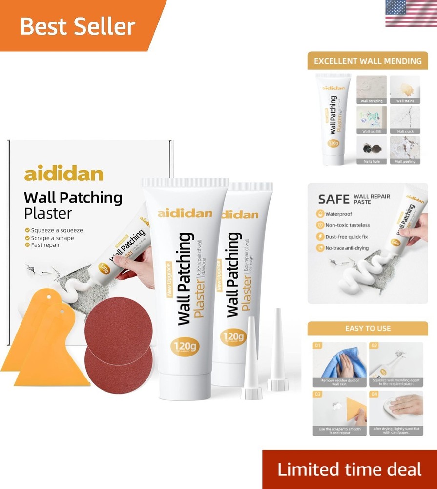 Ultimate 2-Piece Drywall Repair Patch Kit – Strong Adhesion & Quick Application