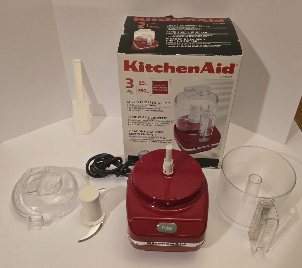 KitchenAid Chef's Chopper Series 3 Cup Red *Test & Working*