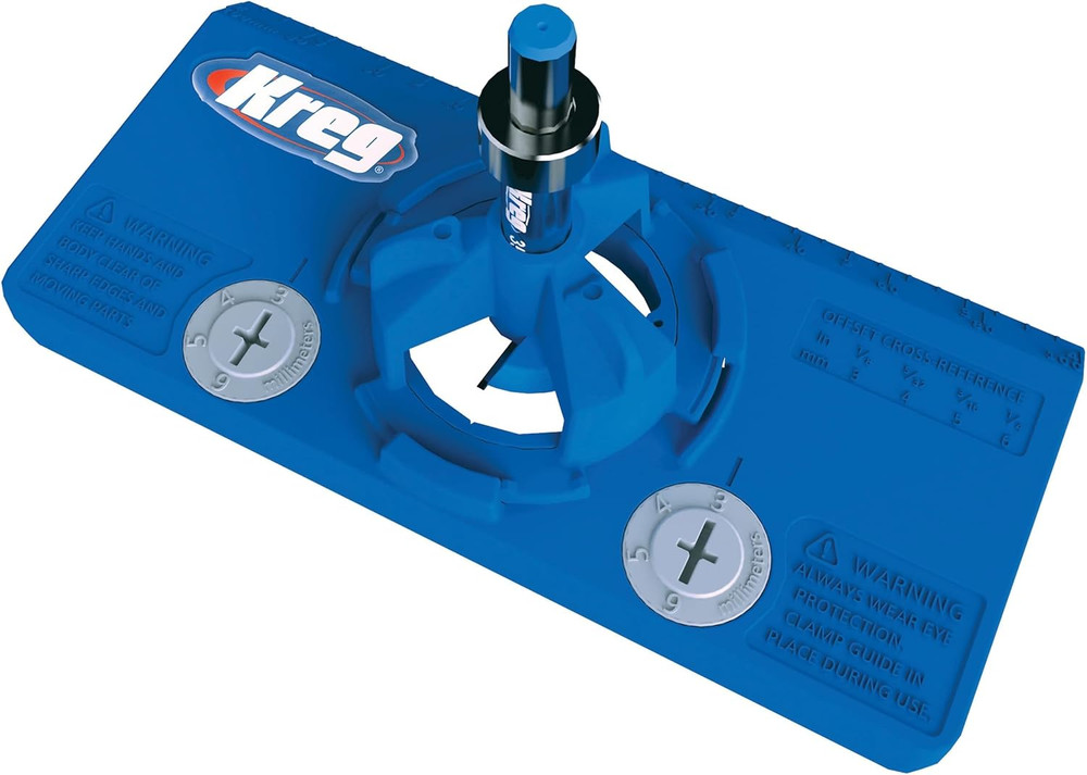 KHI-HINGE Concealed Hinge Jig – Precision Cabinet Door Hinge Tool – Drill Gui...