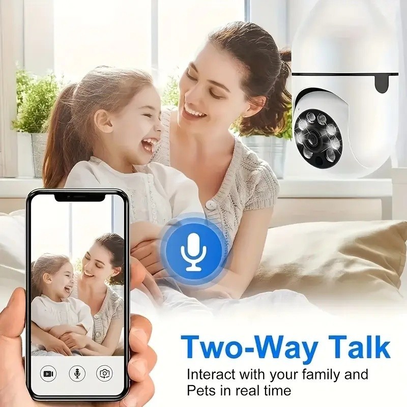 4pcs 4MP Wireless Bulb Security Camera with Two-Way Audio Night Vision