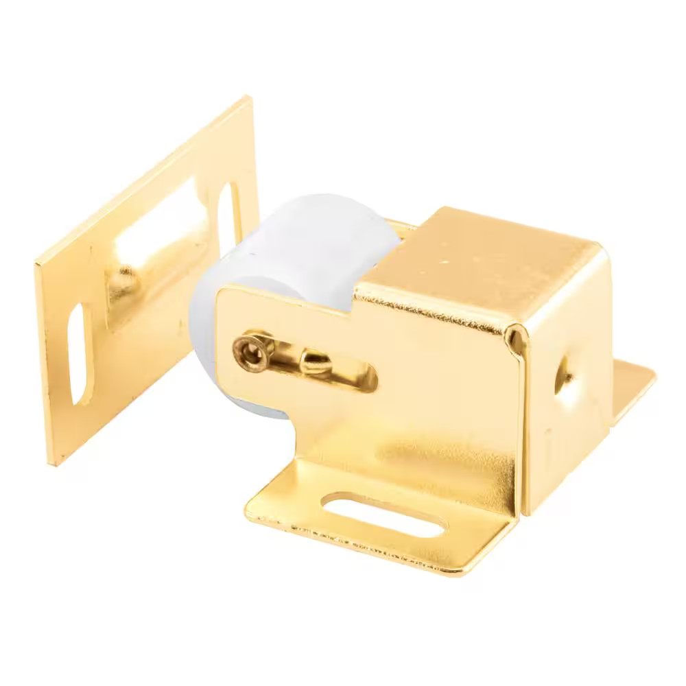 Brass Plated Closet Door Roller Catch with Strike