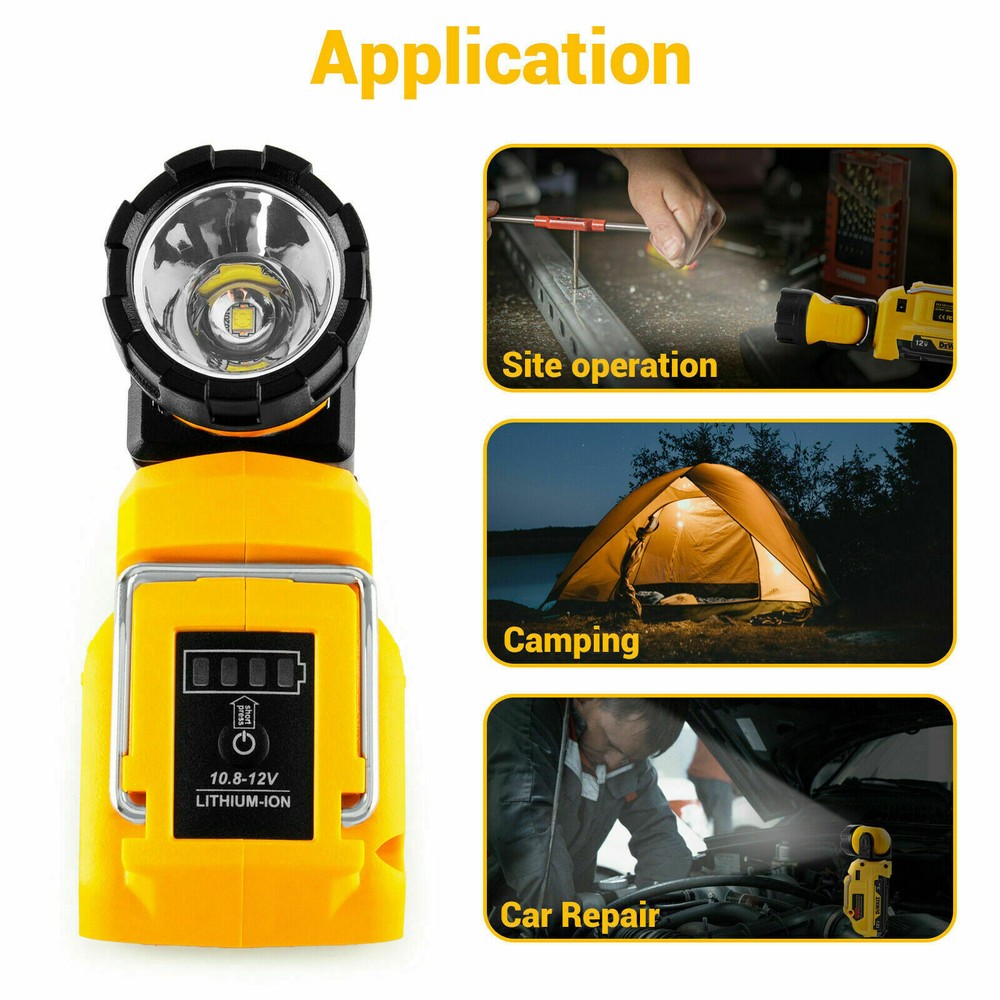 Handheld LED Work Light DCL510 Replacement For DeWalt12V MAX Li-Ion Batter