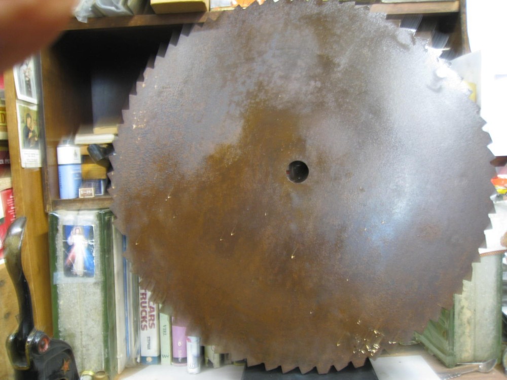 Large Sawmill Buzz Saw Blade 24" Diameter Solid Sawblade LUMBER