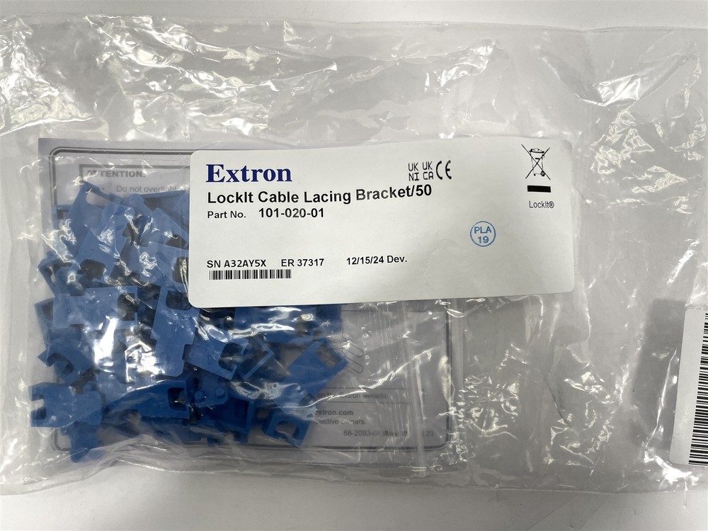 OPEN BOX Extron LockIt Cable Lacing Bracket/50 HDMI Bracket 101-020-01