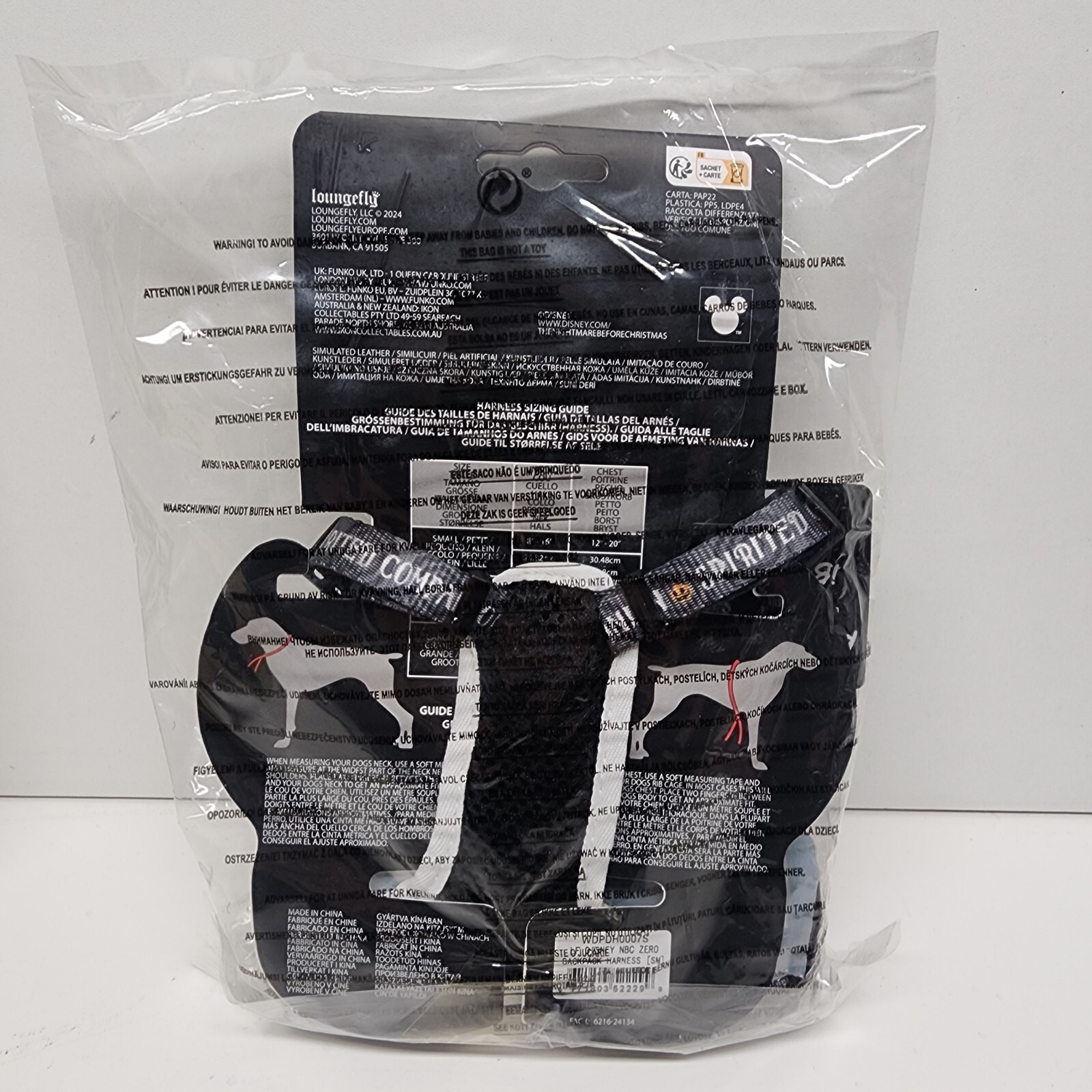 Lounegfly The Nightmare Before Christmas ZERO Dog Harness SMALL Glow in Dark