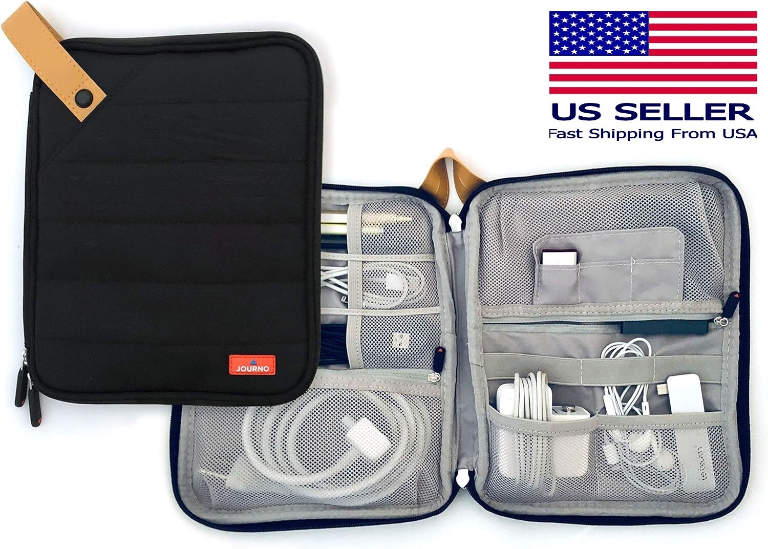 Travel Cord Case Organizer for Electronics - Cables, Accessories, Phones, Tablet