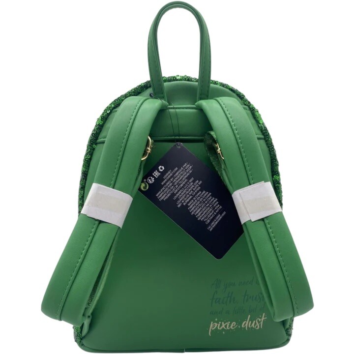 NWT Loungefly Tinker bell Green Sequin Mini Backpack