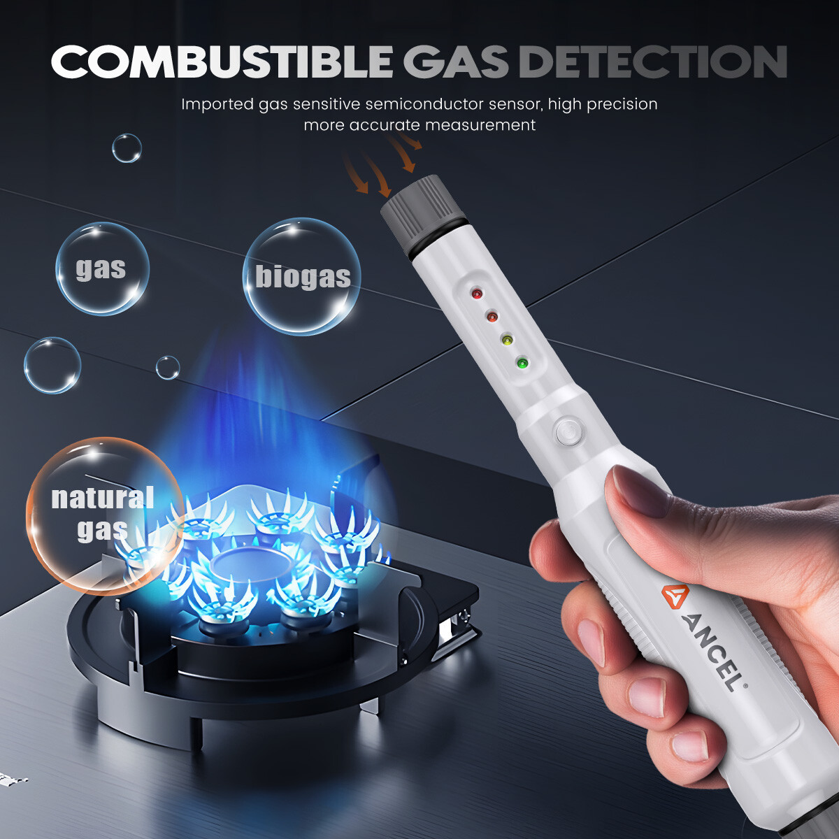Portable Gas Leak Detector Tester Propane Methane Natural Gas Alarm Sensor Safe