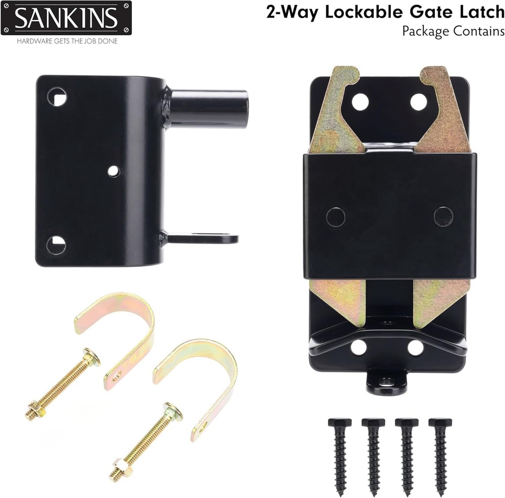 Dual-action heavy-duty lockable fastener, individually packaged.