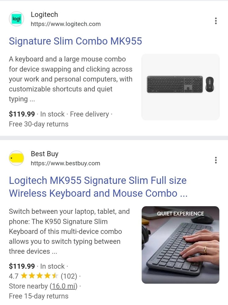 Logitech MK955 Signature Slim Wireless Keyboard and Mouse Combo