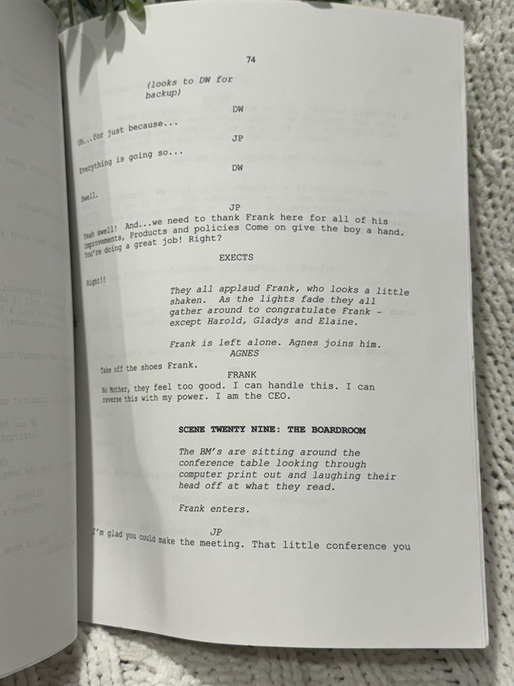 Whistle Blower Musical Script 1st Draft Yvette Freeman Hartley Rare Unproduced
