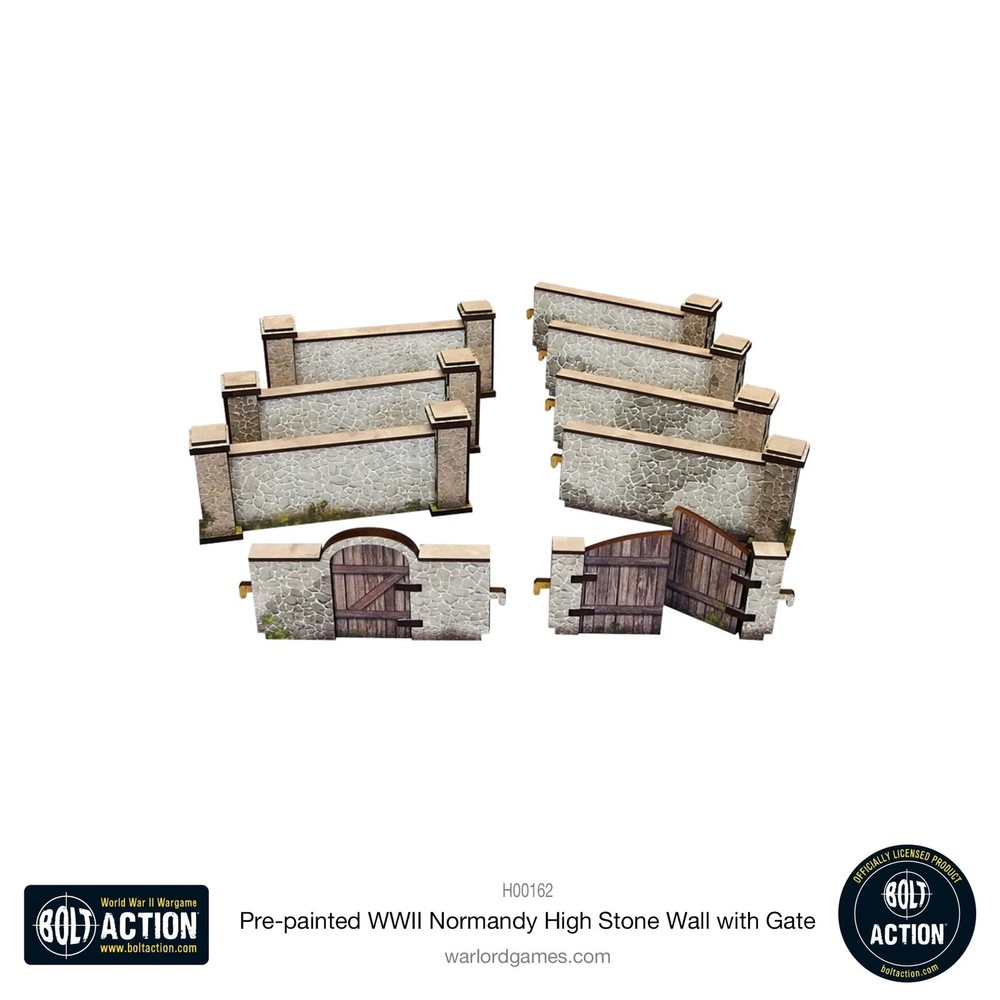 Micro Art Studio: Pre Painted WWII Normandy Stone Wall High