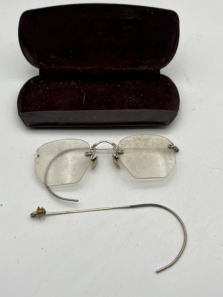 Original WW2 1940s Aviators Glasses And Case Broken Beautiful Frames