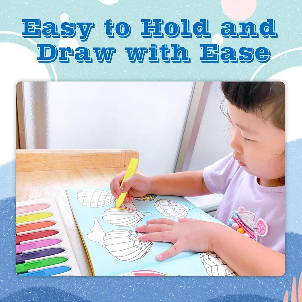 Multicolor Jumbo Triangle Toddler Crayons - Washable & Eco-Friendly Gift