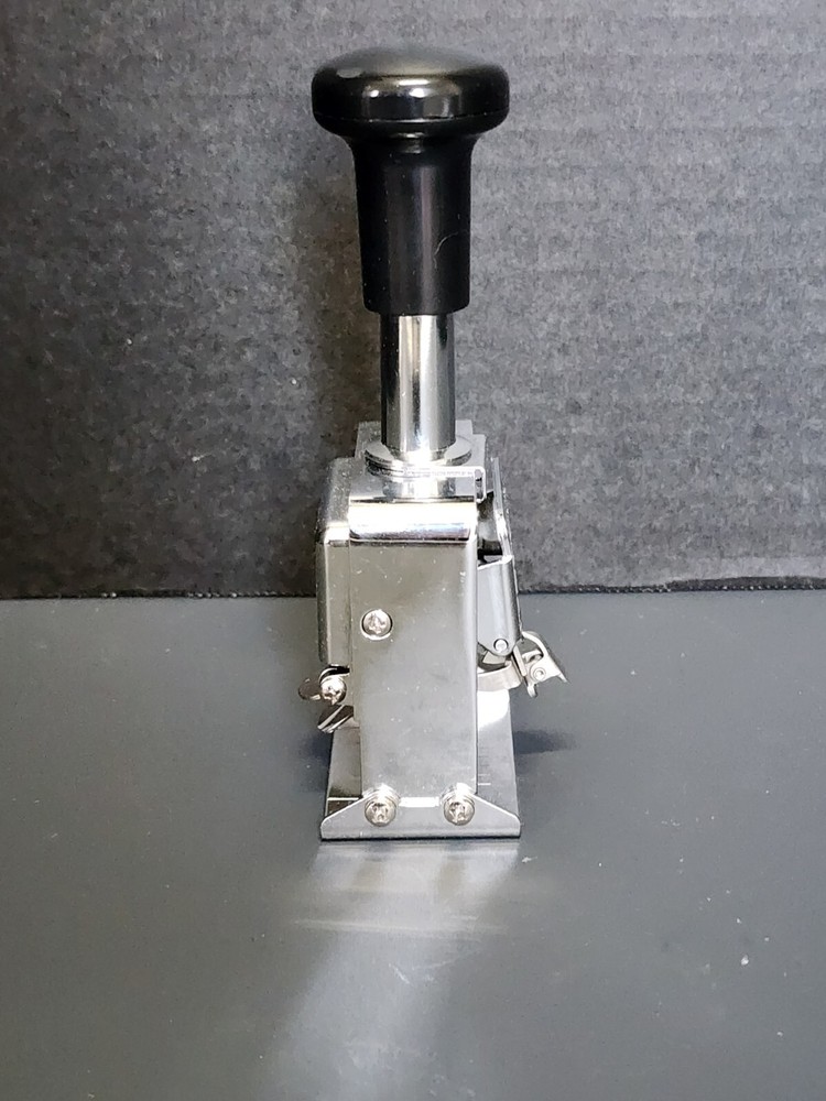 Rogers Automatic Numbering Machine Stamp Self Inking 6 Brass Wheels Stamp ONLY