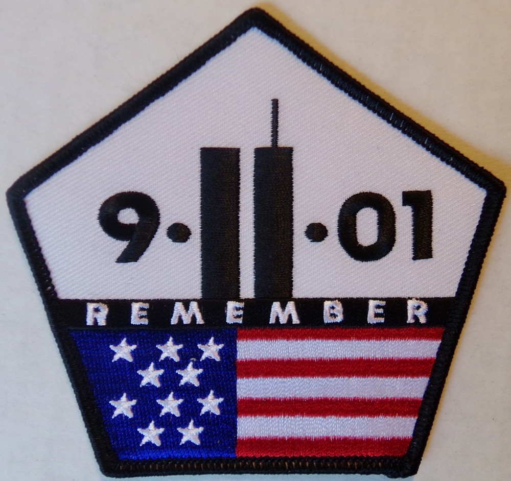 9 11 01 REMEMBER MOTORCYCLE BIKER JACKET PATCH - AMERICAN VEST PATCH - SEPT 11