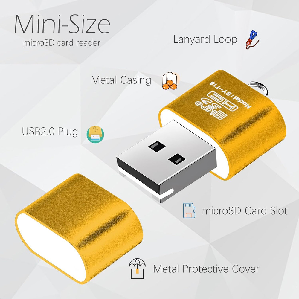 [3 Pack] Micro SD Card Reader for Android,Micro SD Card to USB Adapter, TF Ca...