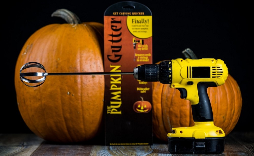 The Pumpkin Gutter - The Original Halloween Carving Tool Using a Drill