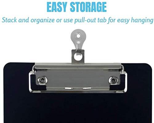Clip Board Plastic Memo Translucent Blue/Translucent Black 6 x 9 - Small 4