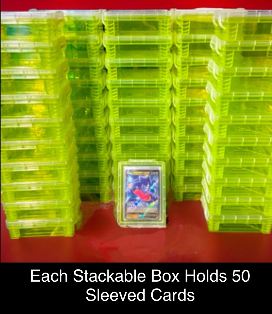 10 - Card Storage Box Vaults - Stackable (For Cards in Penny Sleeves)